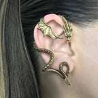 Dragon Cuff Earring for Men and Women - Alloy, Black Gold Silver, view 13