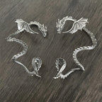 Dragon Cuff Earring for Men and Women - Alloy, Black Gold Silver, view 7