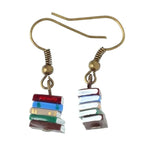 Book Stack Earrings for Book Lovers - 1cm Dangle, 8g