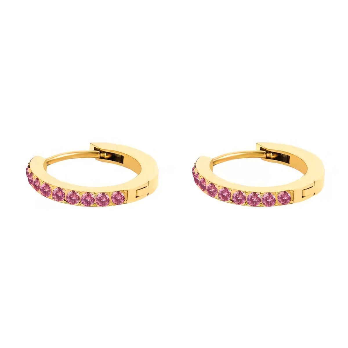 Dainty Birthstone Hoop Huggie Earrings - 13mm, Personalised Jewellery, view 11