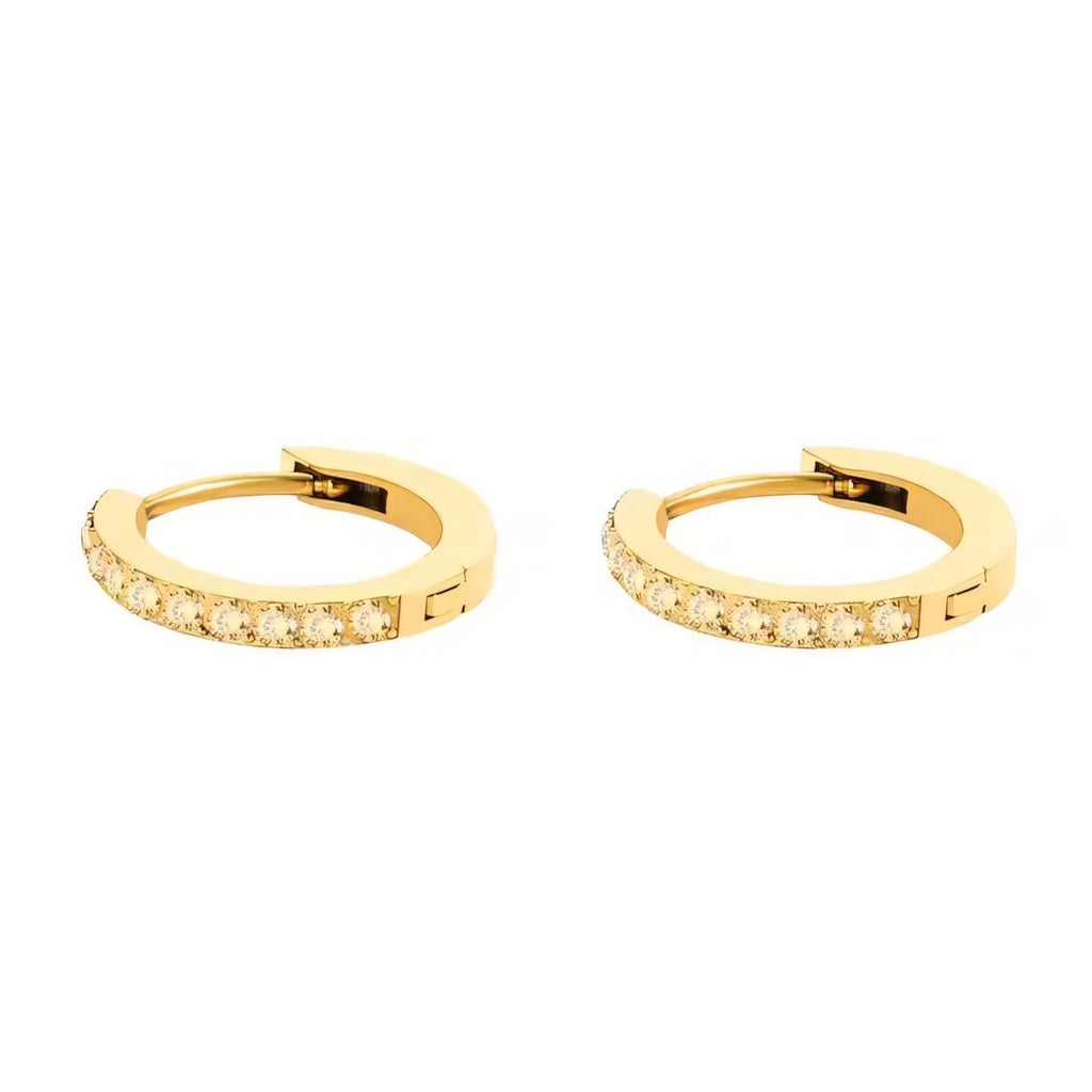 Dainty Birthstone Hoop Huggie Earrings - 13mm, Personalised Jewellery, view 15