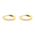 Dainty Birthstone Hoop Huggie Earrings - 13mm, Personalised Jewellery, view 15