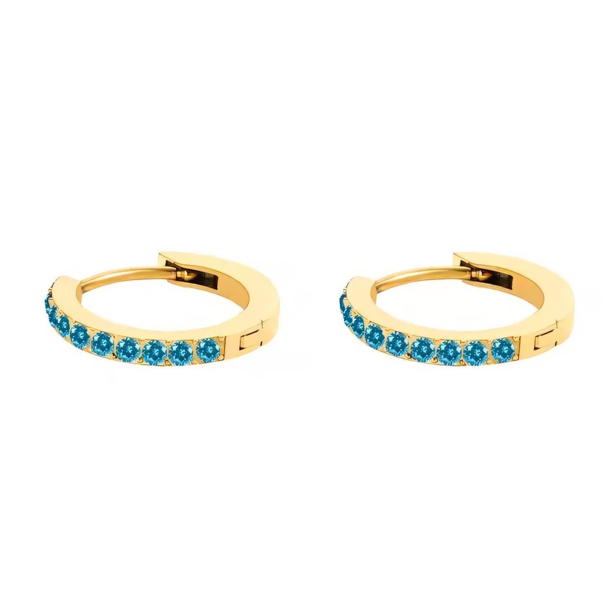 Dainty Birthstone Hoop Huggie Earrings - 13mm, Personalised Jewellery, view 16