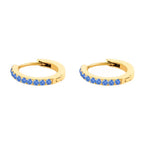 Dainty Birthstone Hoop Huggie Earrings - 13mm, Personalised Jewellery, view 7