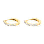 Dainty Birthstone Hoop Huggie Earrings - 13mm, Personalised Jewellery, view 8