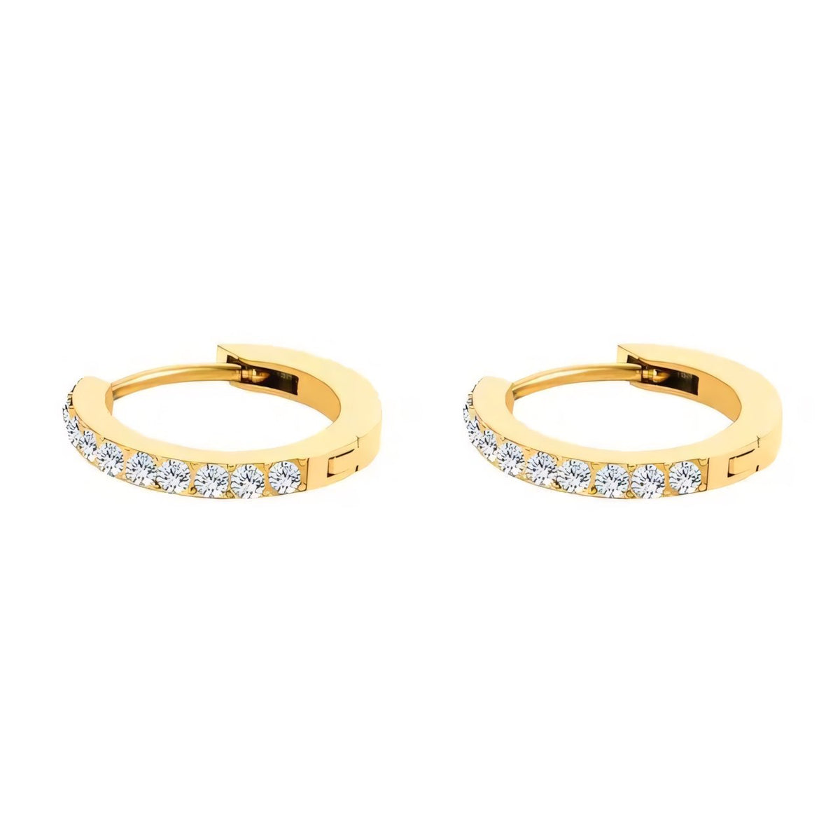 Dainty Birthstone Hoop Huggie Earrings - 13mm, Personalised Jewellery, view 8