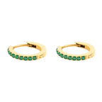 Dainty Birthstone Hoop Huggie Earrings - 13mm, Personalised Jewellery, view 9