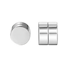 Unisex Magnetic Crystal Stud Earrings - Stainless Steel, Silver, Hypoallergenic, view 5