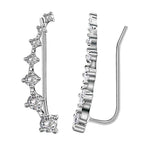 Shiny Zircon 925 Sterling Silver Earring for Women, view 10