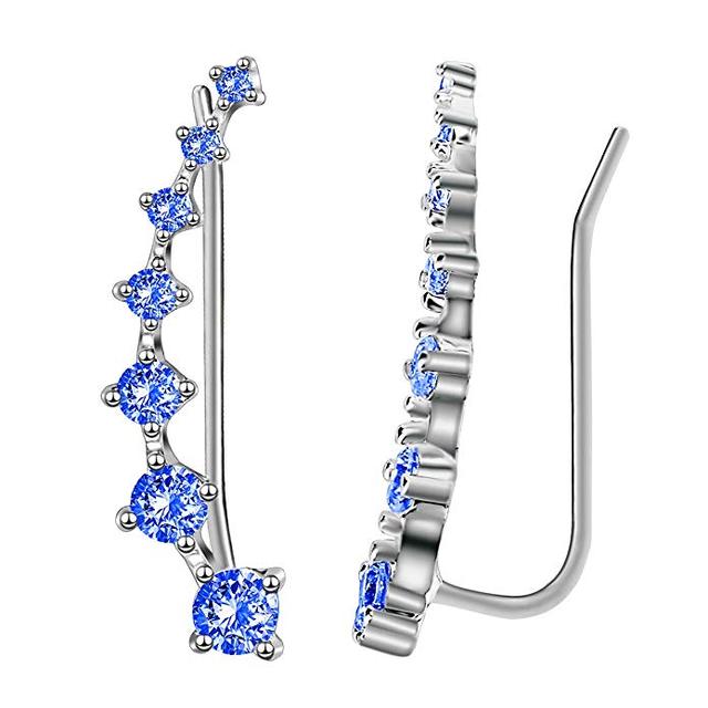 Shiny Zircon 925 Sterling Silver Earring for Women, view 4