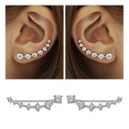 Shiny Zircon 925 Sterling Silver Earring for Women