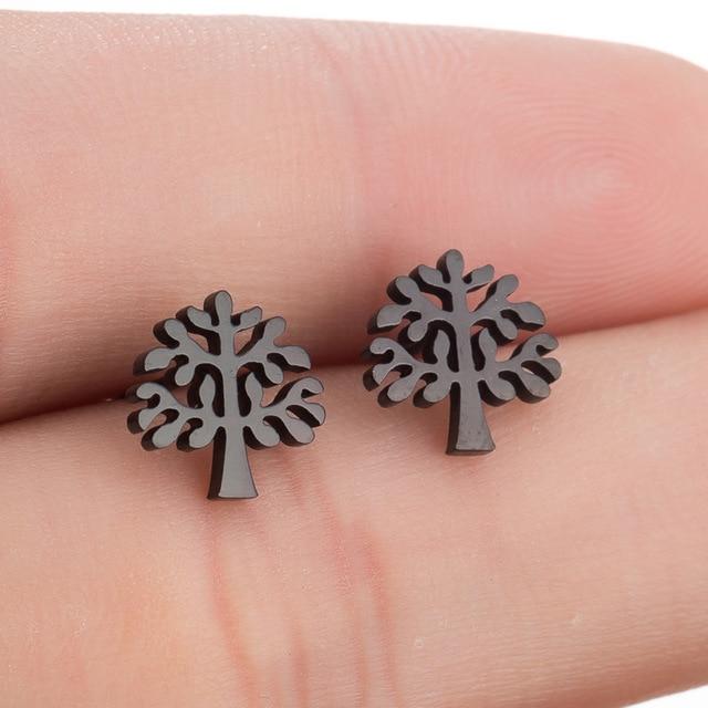 Boho Vintage Stud Earrings for Women - Sterling Silver, 1/4" Width, view 13