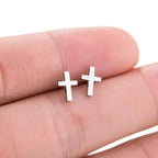 Boho Vintage Stud Earrings for Women - Sterling Silver, 1/4" Width, view 15