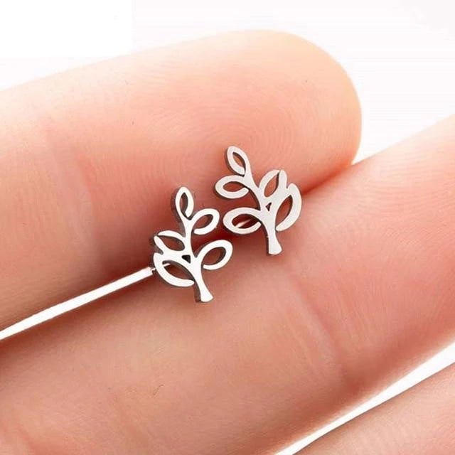 Boho Vintage Stud Earrings for Women - Sterling Silver, 1/4" Width, view 23