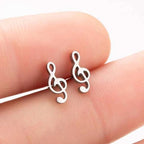 Boho Vintage Stud Earrings for Women - Sterling Silver, 1/4" Width, view 24