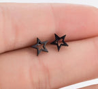 Boho Vintage Stud Earrings for Women - Sterling Silver, 1/4" Width, view 8