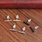 Classic T-Bar Stud Earrings for Women - Everyday Wear, view 3