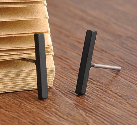 Classic T-Bar Stud Earrings for Women - Everyday Wear, view 4