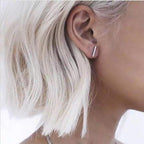 Classic T-Bar Stud Earrings for Women - Everyday Wear