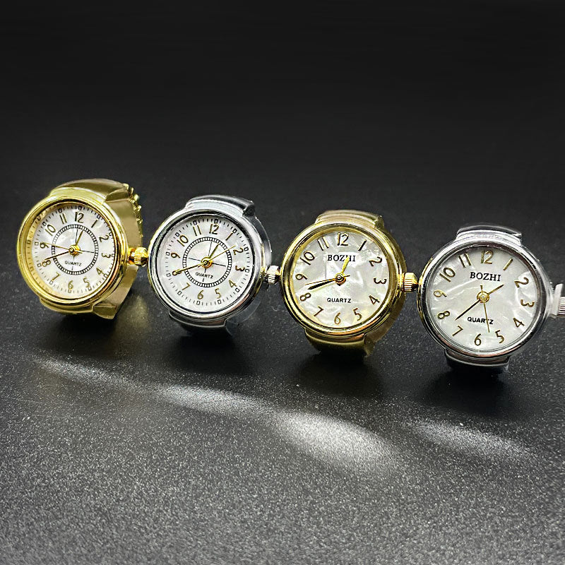 Unisex Pair Finger Rings Quartz Watches - Alloy, 2.5 cm, Trendy Style, view 2