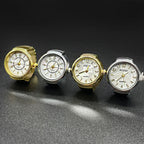 Unisex Pair Finger Rings Quartz Watches - Alloy, 2.5 cm, Trendy Style, view 2