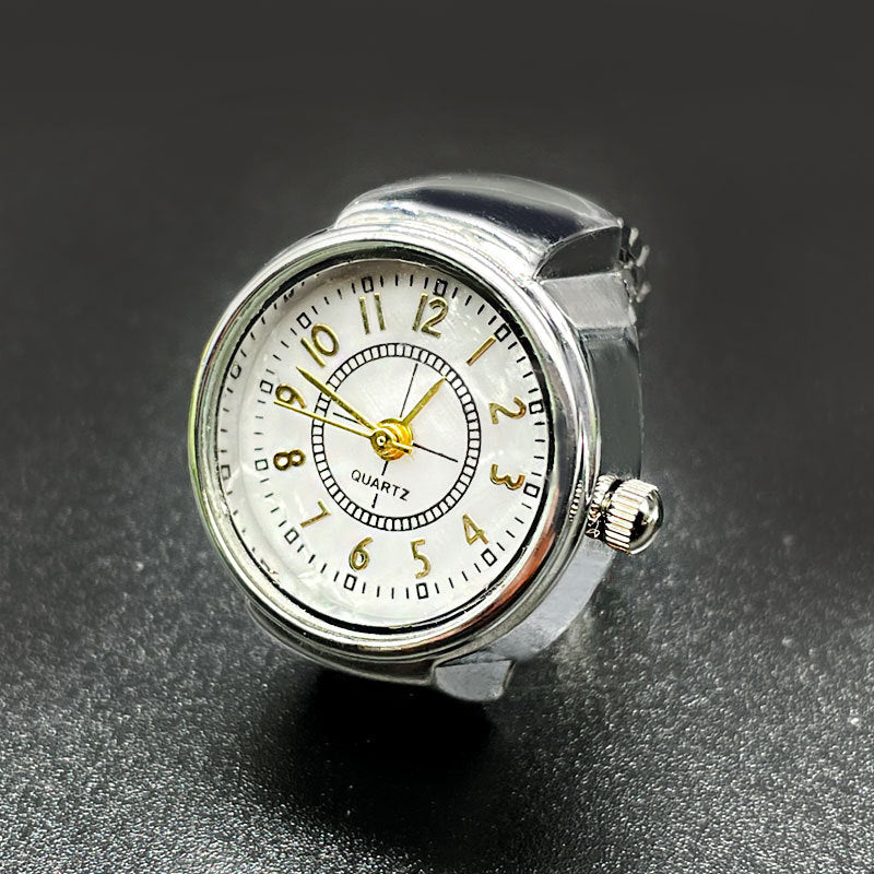 Unisex Pair Finger Rings Quartz Watches - Alloy, 2.5 cm, Trendy Style, view 3