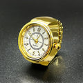 Unisex Pair Finger Rings Quartz Watches - Alloy, 2.5 cm, Trendy Style