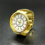 Unisex Pair Finger Rings Quartz Watches - Alloy, 2.5 cm, Trendy Style