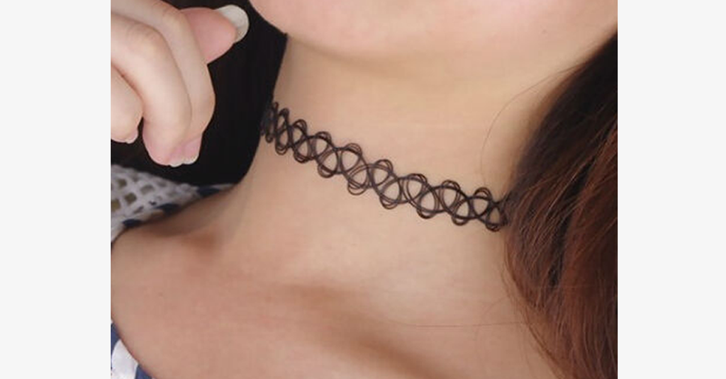 Vintage Stretch Choker Necklace for Women - Handmade, Flexible Fit, view 2