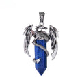Bohemian Style Dragon Necklace - Natural Mystic Gemstone, Copper, 5.5cm Pendant