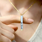 Hidden Message Necklace for Women - 18k Gold, 18" Adjustable, Humorous Gift, view 2