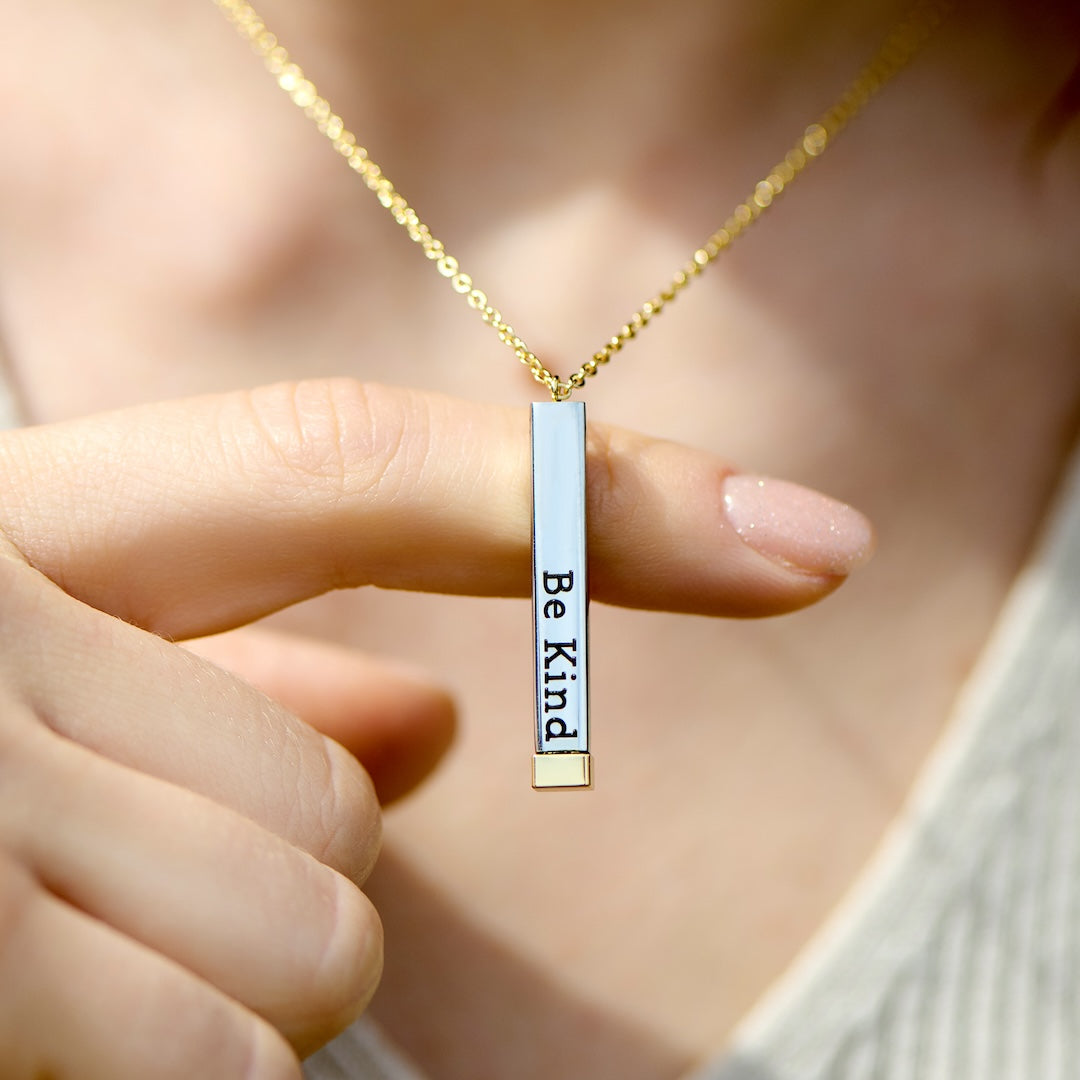 Hidden Message Necklace for Women - 18k Gold, 18" Adjustable, Humorous Gift, view 2