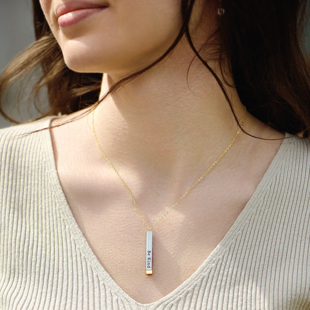 Hidden Message Necklace for Women - 18k Gold, 18" Adjustable, Humorous Gift, view 6