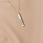 Hidden Message Necklace for Women - 18k Gold, 18" Adjustable, Humorous Gift