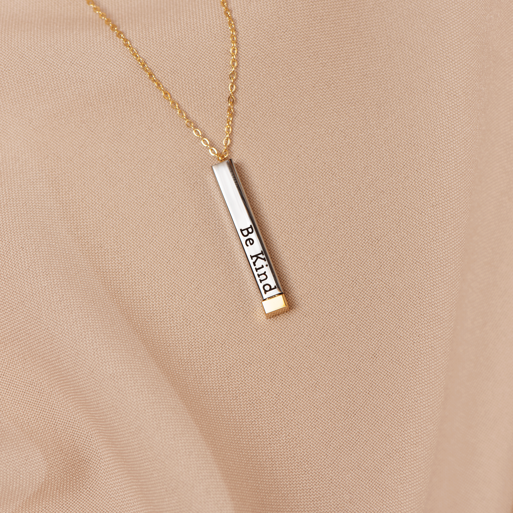 Hidden Message Necklace for Women - 18k Gold, 18" Adjustable, Humorous Gift