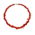 Red Coral Necklace for Women - 925 Silver, 46 cm, Handmade Bohemian Style