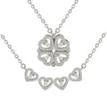 Magnetic Leaf and Heart Necklace - Copper, Mirror Polished, view 5