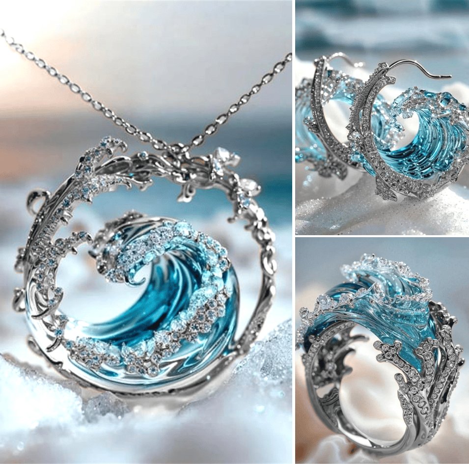 Maritime Necklace for Women - Gold or Silver, Adjustable 43-48 cm, view 10