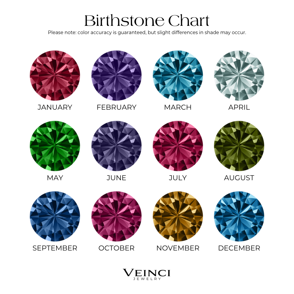 Dainty Dual Birthstone Heart Necklace - 45 cm Chain, view 5