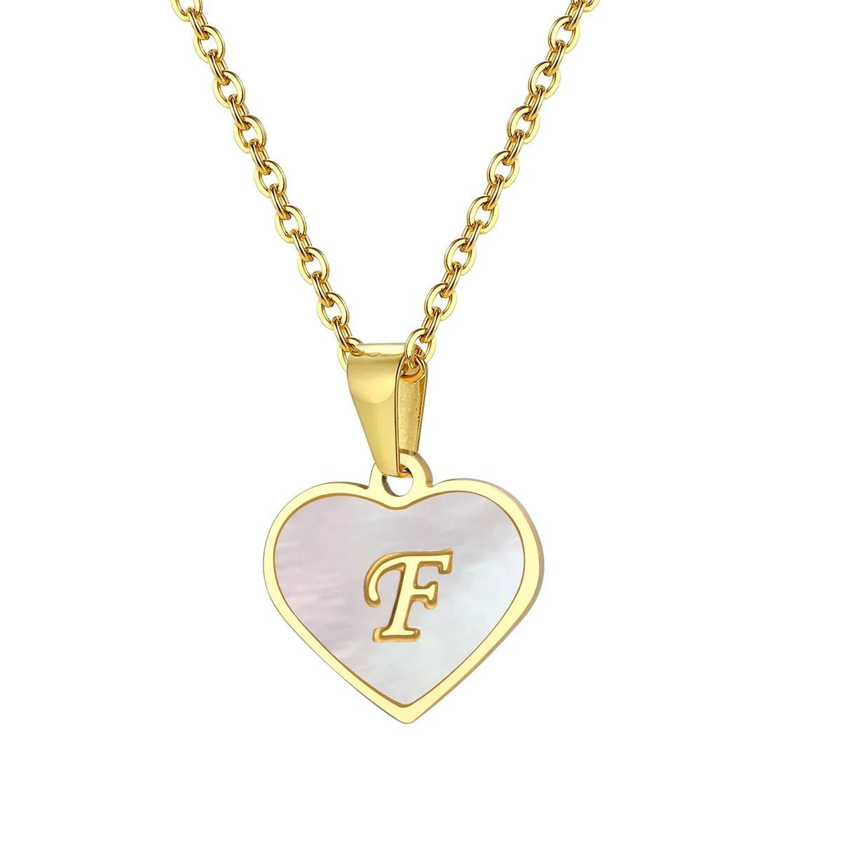 18k Pearl Heart Initial Letter Necklace - 50cm Length, Personalised Jewellery, view 13