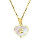 18k Pearl Heart Initial Letter Necklace - 50cm Length, Personalised Jewellery, view 9
