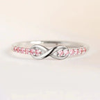 Infinity Diamond Ring for Women - Copper, Zircon, Gold or Silver Finish, view 4