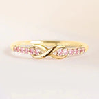 Infinity Diamond Ring for Women - Copper, Zircon, Gold or Silver Finish, view 5