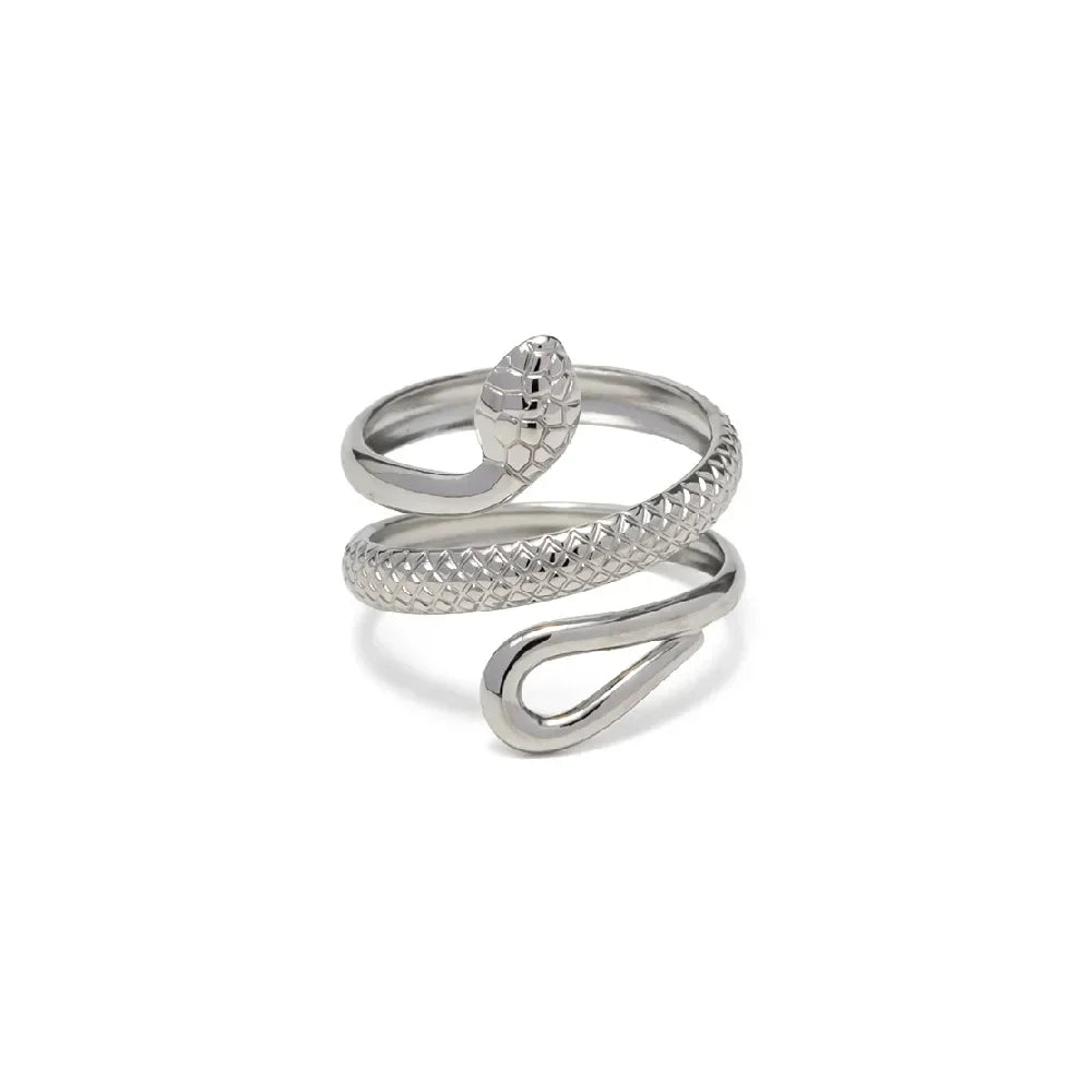 Adjustable Spiraling Snake Ring - 316L Stainless Steel, view 7