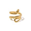 Adjustable Spiraling Snake Ring - 316L Stainless Steel