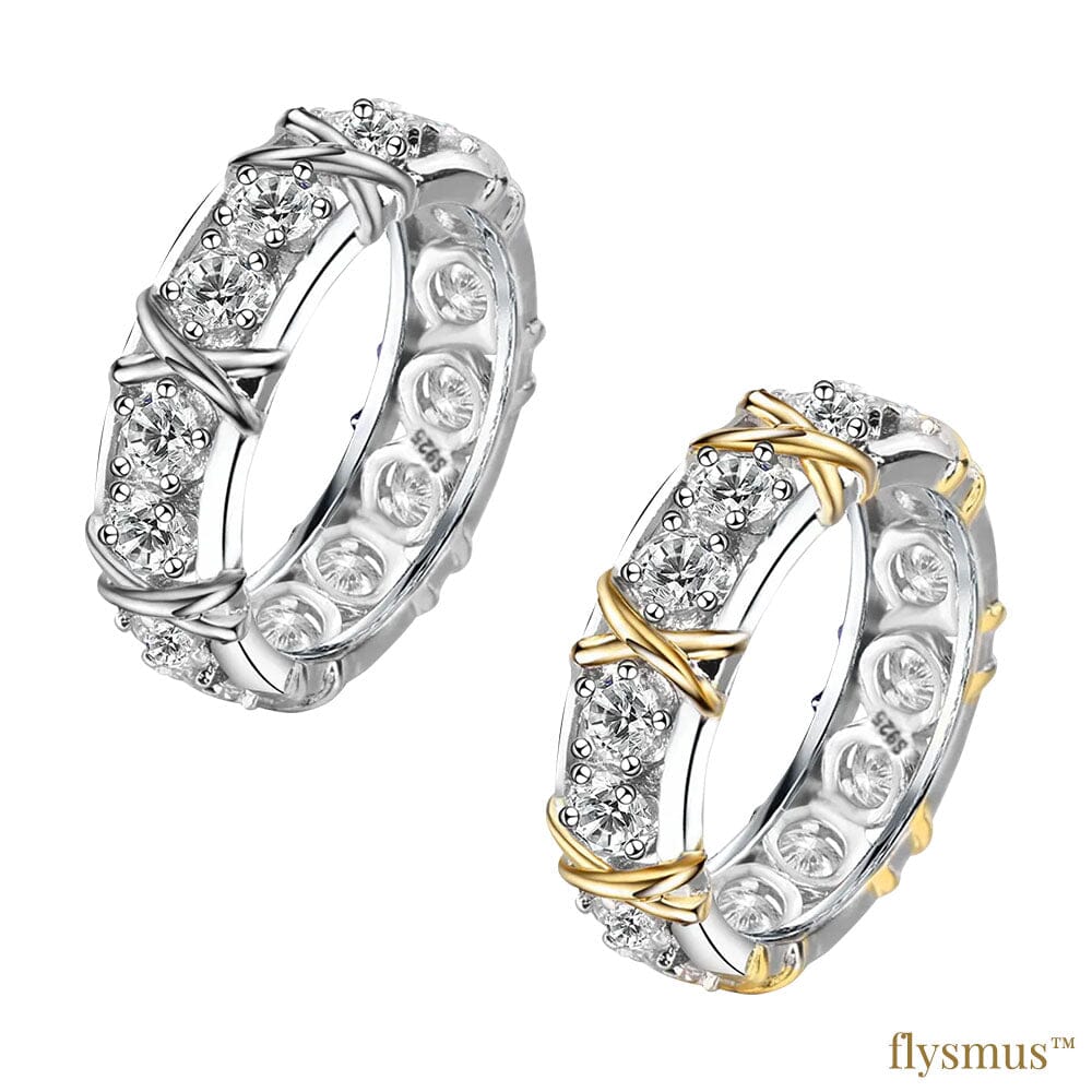 Magnetic Cross Decor Ring in 925 Sterling Silver - 2.5 mm, Unisex, view 5