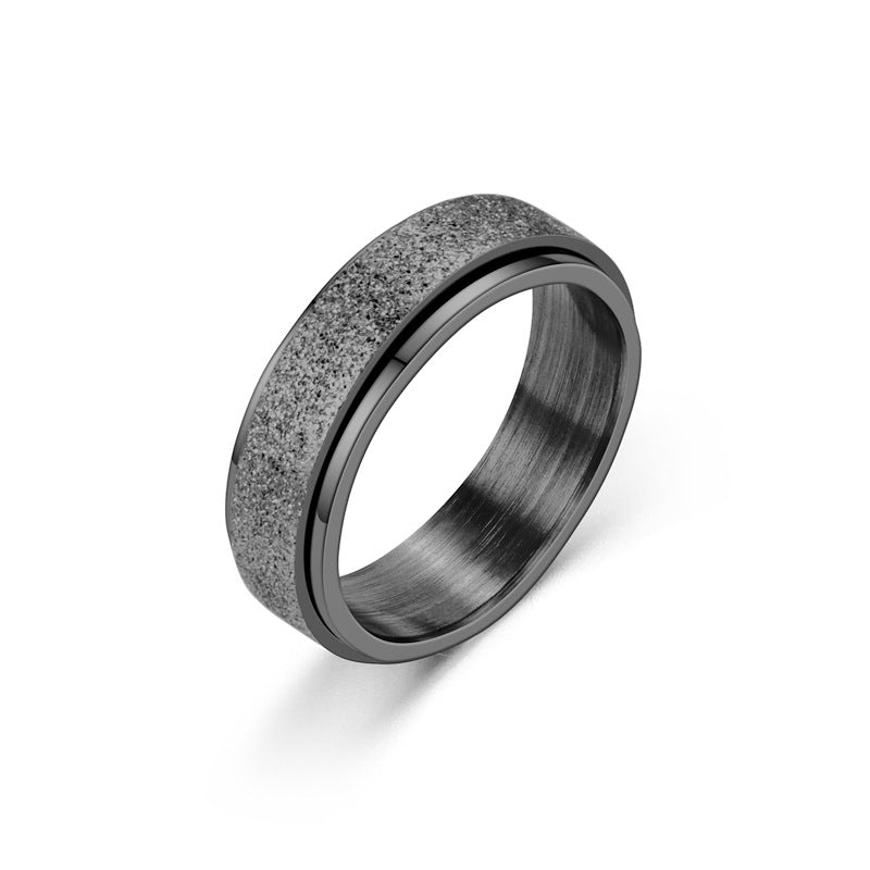 Rotating Anxiety Ring for Women and Men - Titanium Steel, Polished Finish, view 5