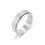 Rotating Anxiety Ring for Women and Men - Titanium Steel, Polished Finish, view 6