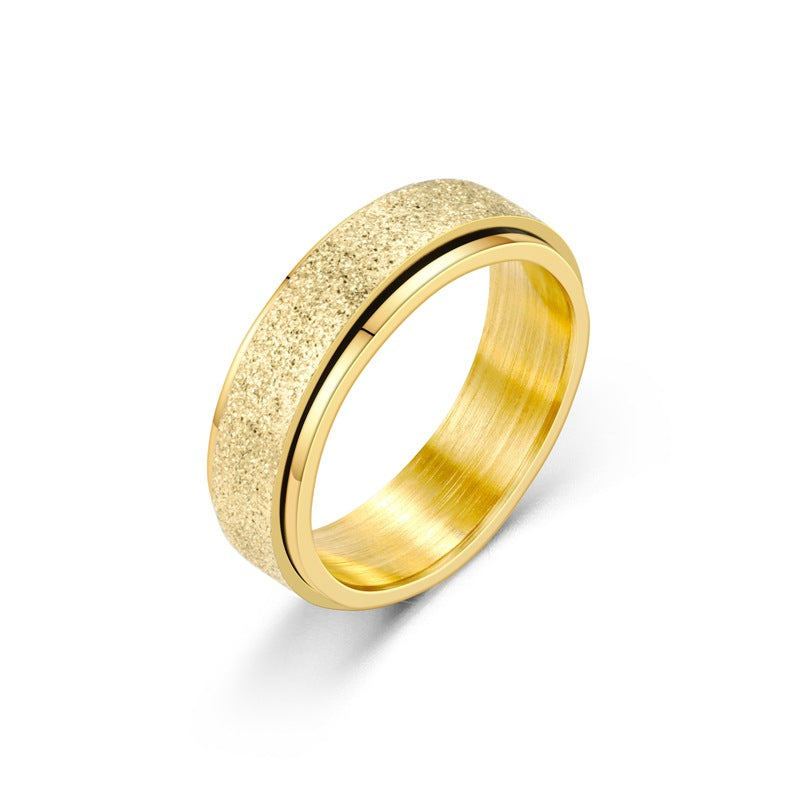 Rotating Anxiety Ring for Women and Men - Titanium Steel, Polished Finish, view 7