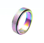 Rotating Anxiety Ring for Women and Men - Titanium Steel, Polished Finish, view 9